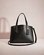 COACH®,RESTORED CHARLIE CARRYALL 28,Polished Pebble Leather,Gunmetal/Metallic Ivy Multi,Front View