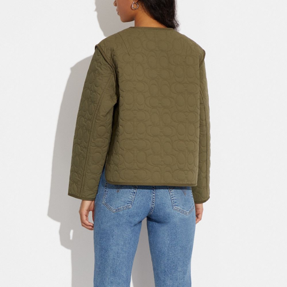 COACH®,Signature Quilted Cotton Jacket,,Scale View