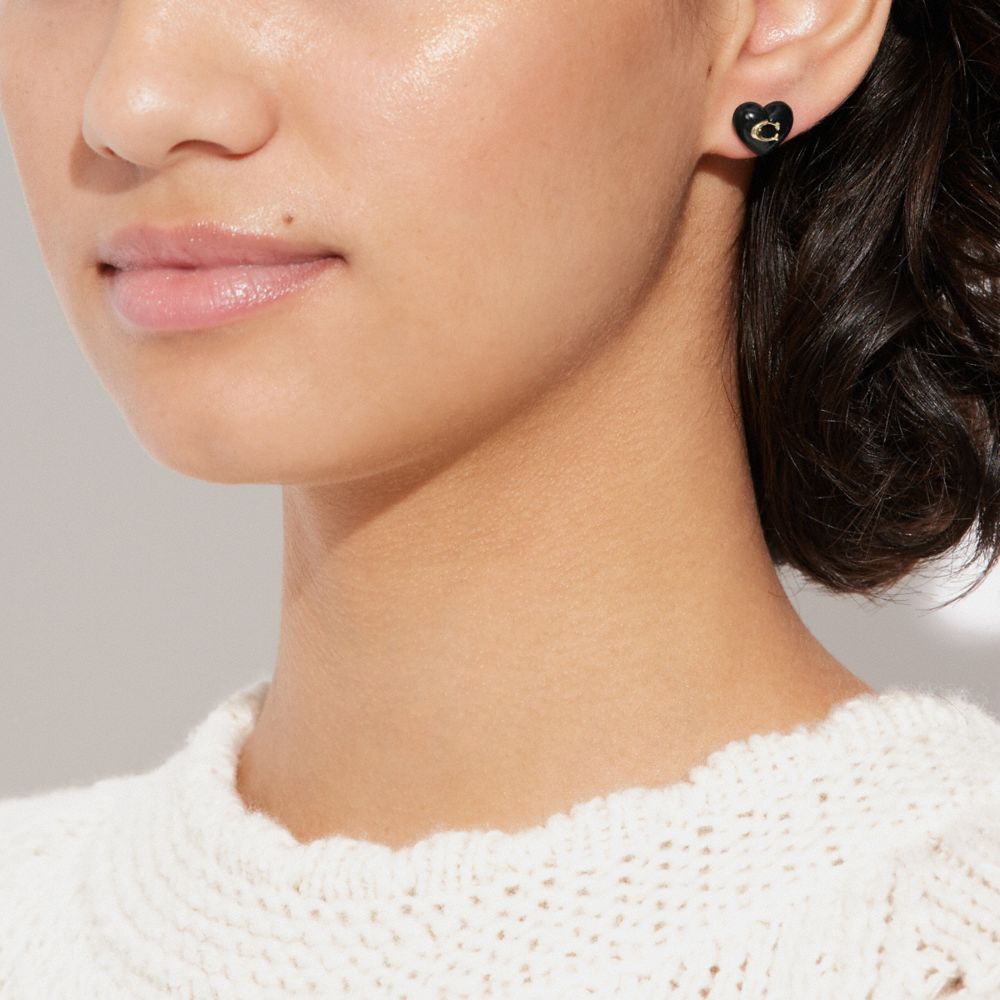 COACH®  Pavé Signature Stud Earrings