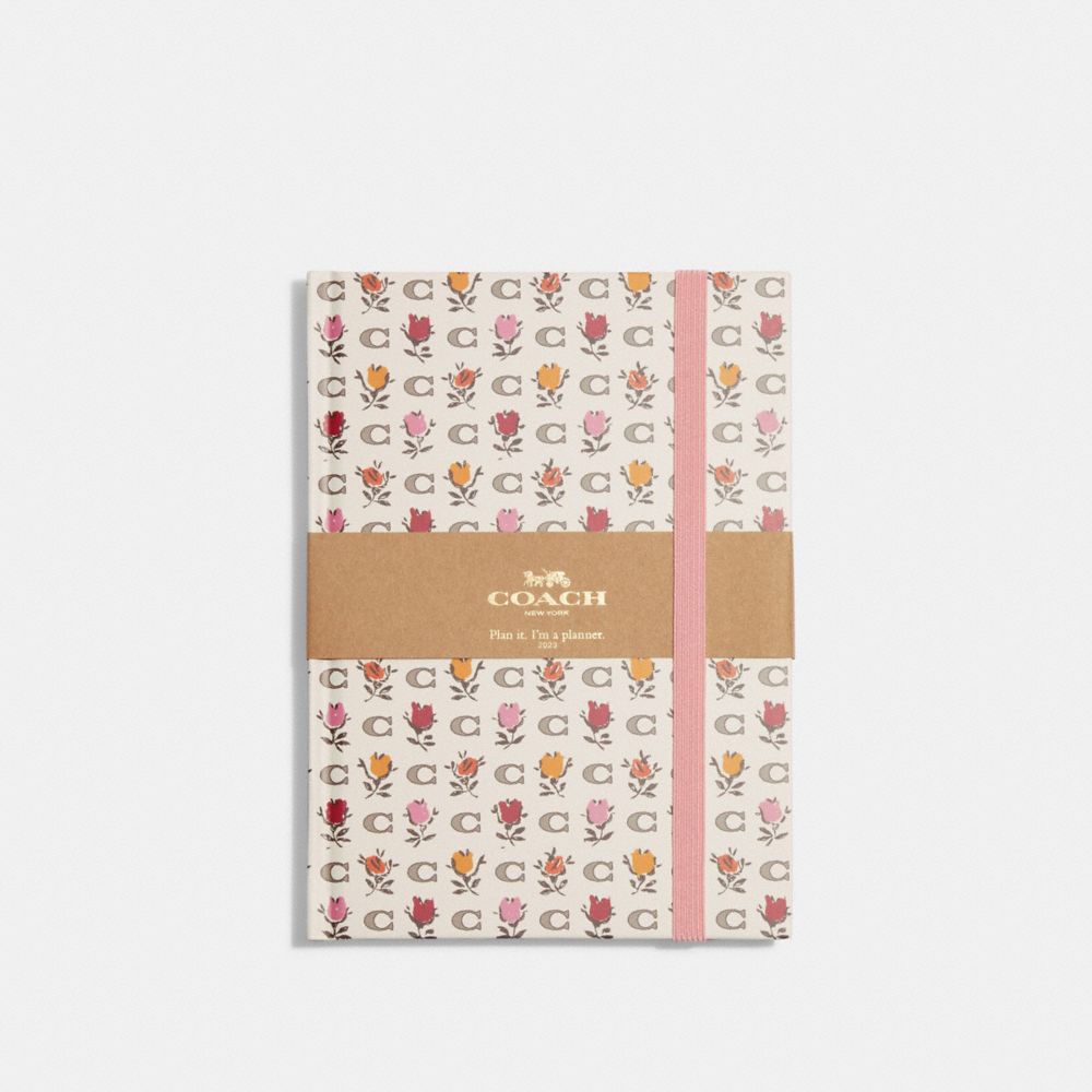 COACH®,DATED PLANNER WITH BADLANDS FLORAL PRINT,Chalk Multi,Front View