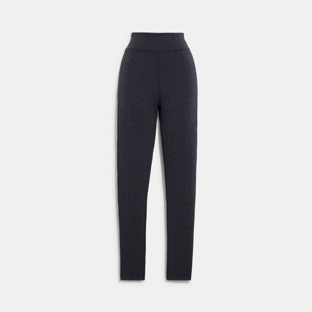 COACH®,SIGNATURE LEGGINGS,Charcoal Signature,Front View image number 0