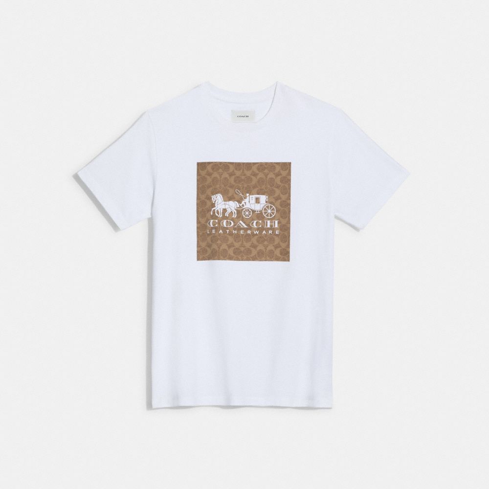 COACH®  Signature Horse And Carriage T Shirt In Organic Cotton