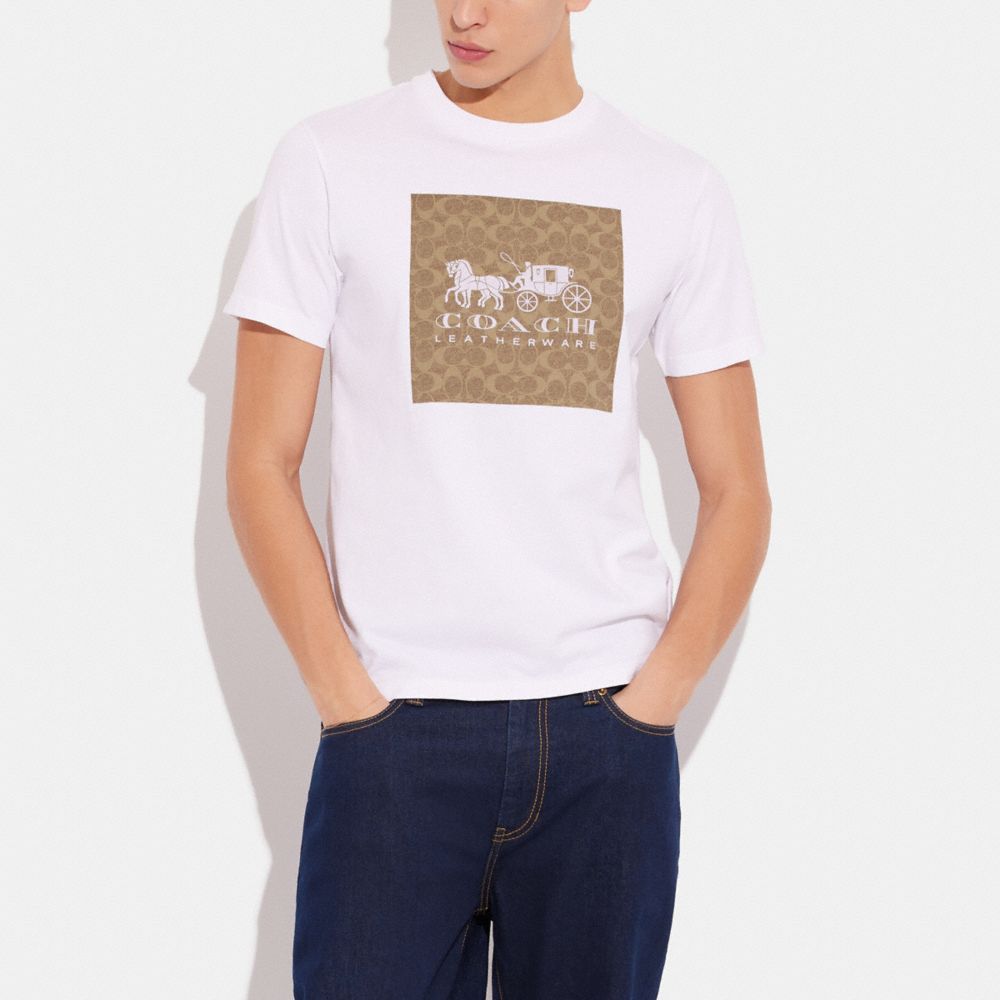 COACH®  Signature Horse And Carriage T Shirt In Organic Cotton