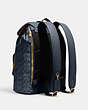 COACH®,SULLIVAN BACKPACK IN SIGNATURE CHAMBRAY,X-Large,Brass/Denim,Angle View