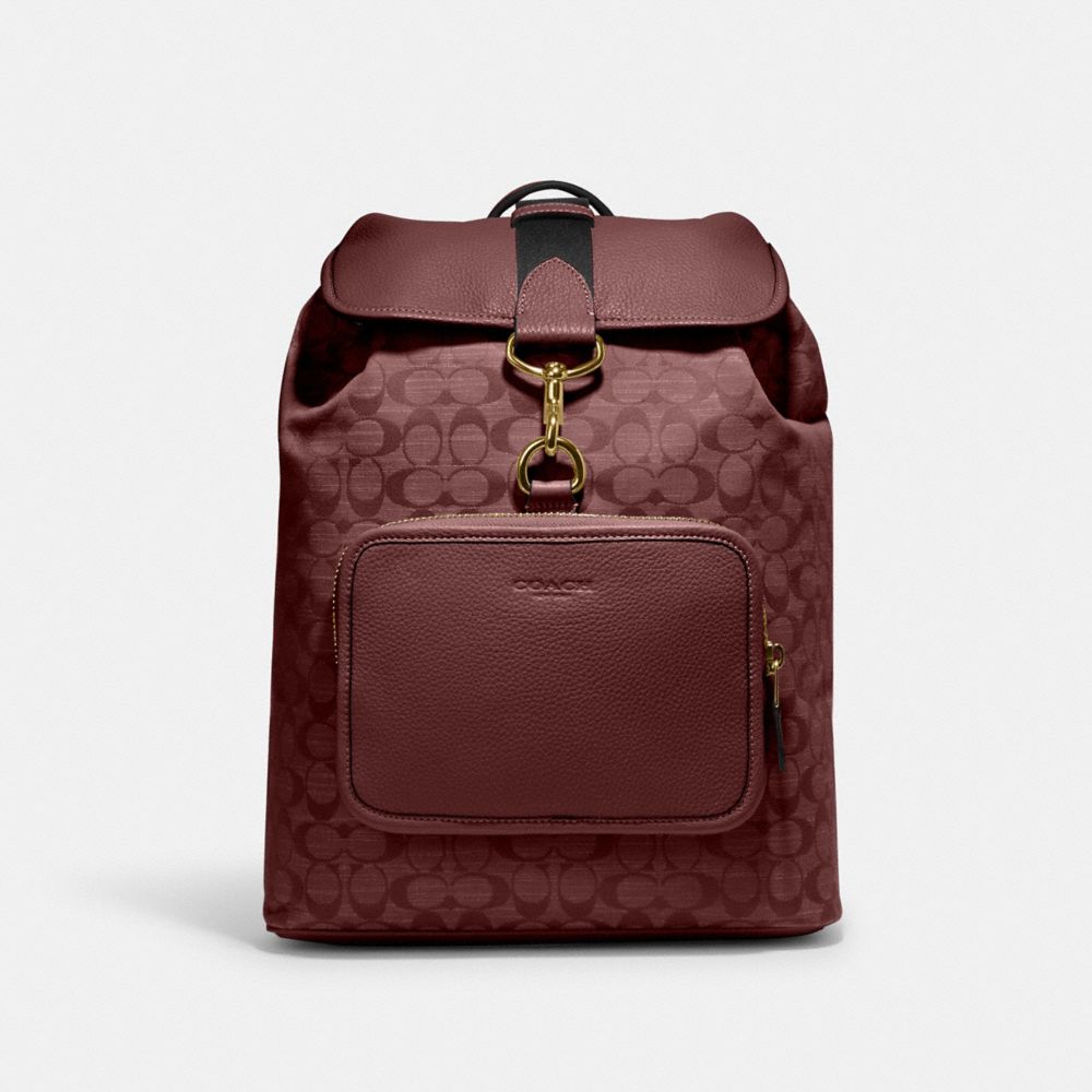 COACH®,Sullivan Backpack In Signature Chambray,,Front View