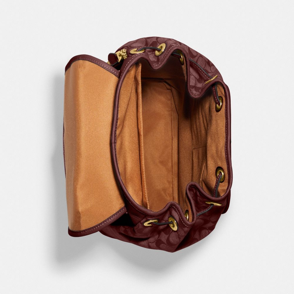 COACH®,Sullivan Backpack In Signature Chambray,,Inside View,Top View