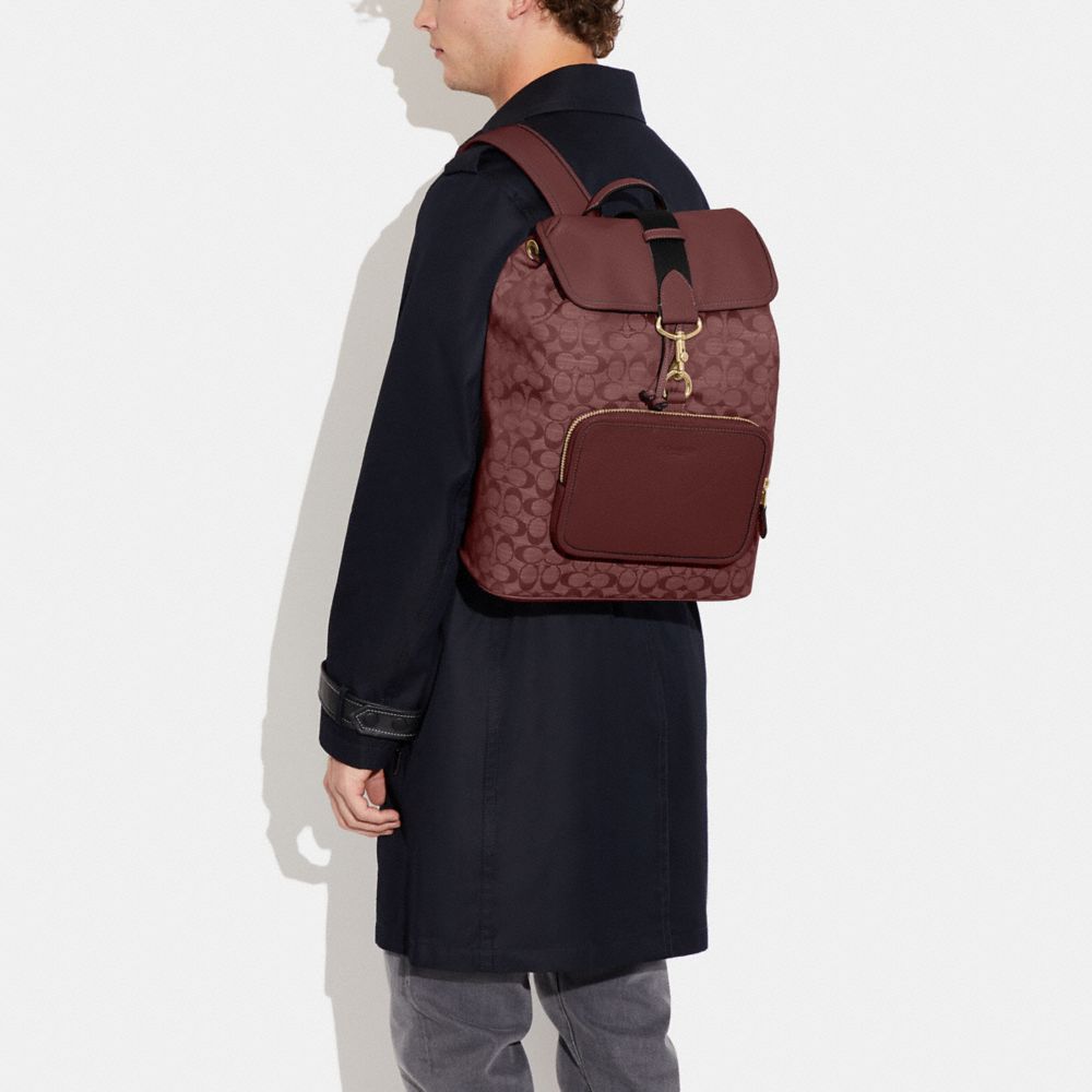 COACH®,Sullivan Backpack In Signature Chambray,,Detail View
