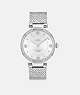 COACH®,CARY WATCH, 34MM,Stainless Steel,Stainless Steel,Front View