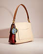 COACH®,UPCRAFTED MAY SHOULDER BAG IN COLORBLOCK,Pebble Leather,Brass/Ivory Blush Multi,Angle View