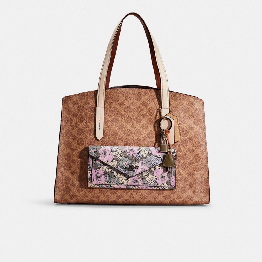 Coach charlie signature store canvas carryall tote