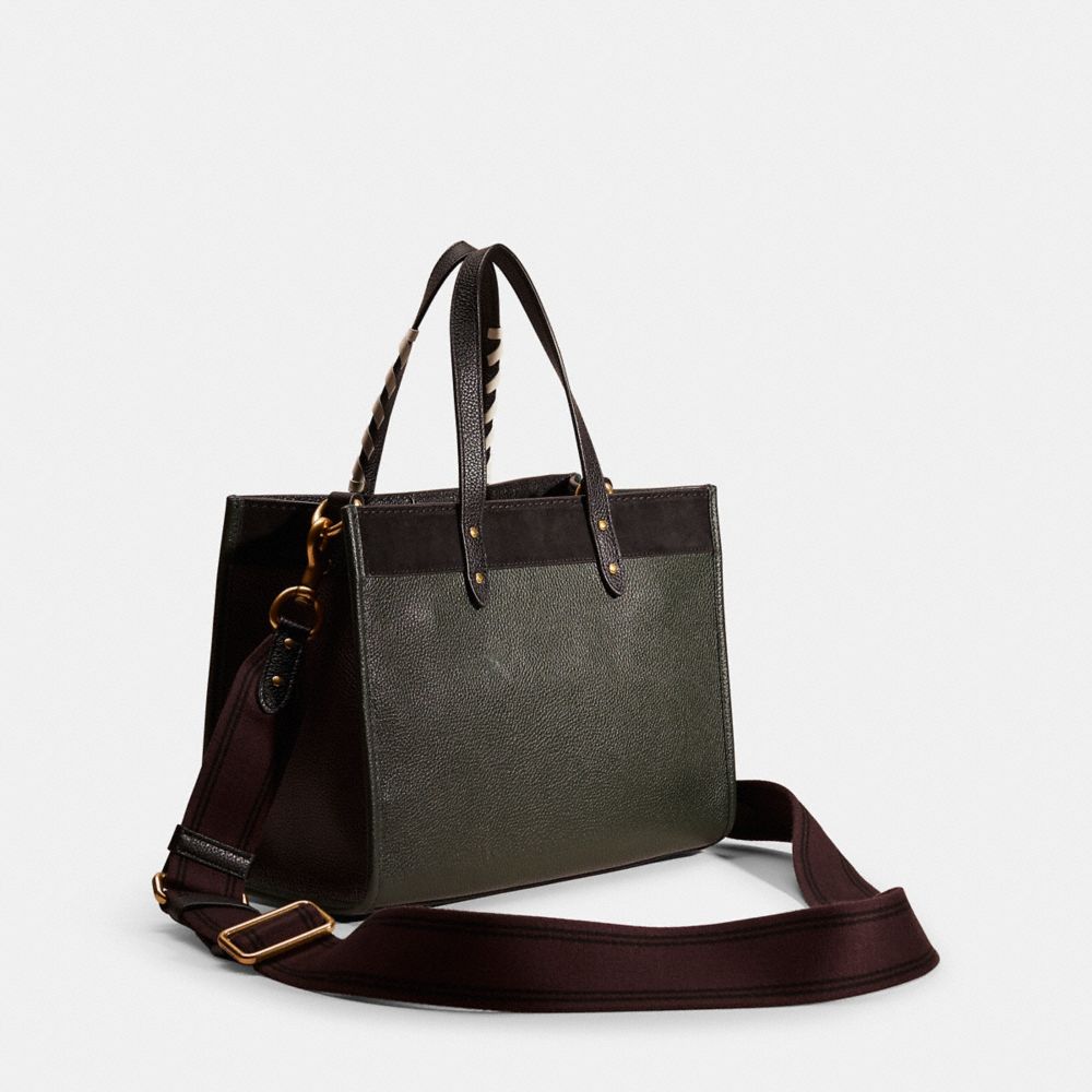 Field tote 40 in colorblock with coach discount badge