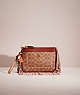 COACH®,UPCRAFTED SLIM TURNLOCK CROSSBODY IN SIGNATURE CANVAS,Signature Coated Canvas,Mini,Brass/Tan/Rust,Front View