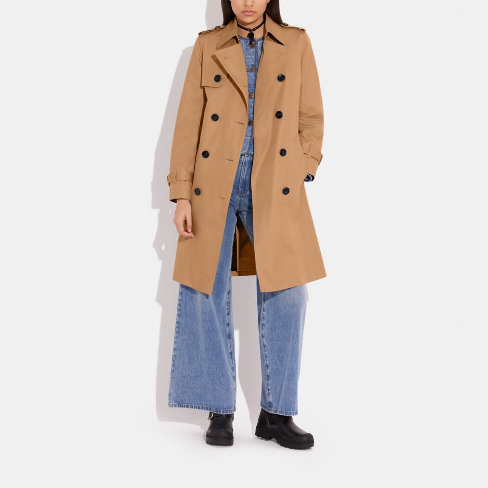 COACH®,TRENCH,Coton/polyester,Kaki,Scale View