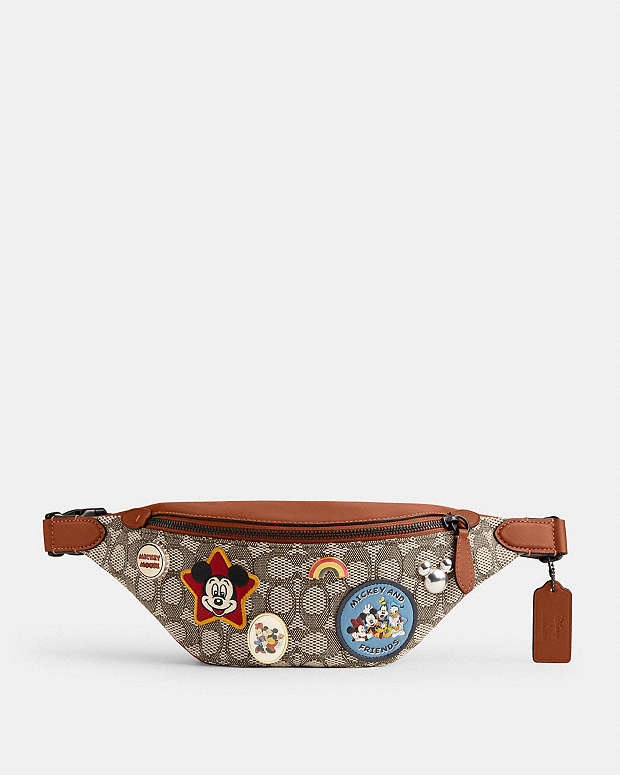 COACH® | Disney X Coach Charter Belt Bag 7 In Signature Textile