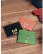 COACH®,DISNEY X COACH CARD CASE IN REGENERATIVE LEATHER,Glovetanned Leather,Burnt Coral Multi,Angle View