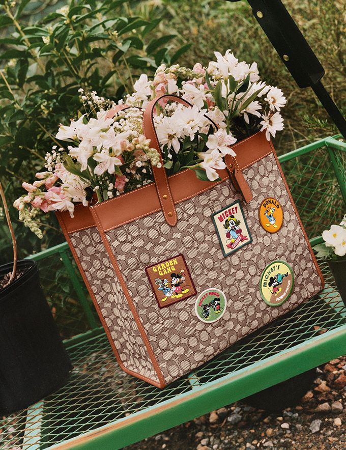 【DISNEY×COACH】フィールドトート40 シグネチャーwithミッキー