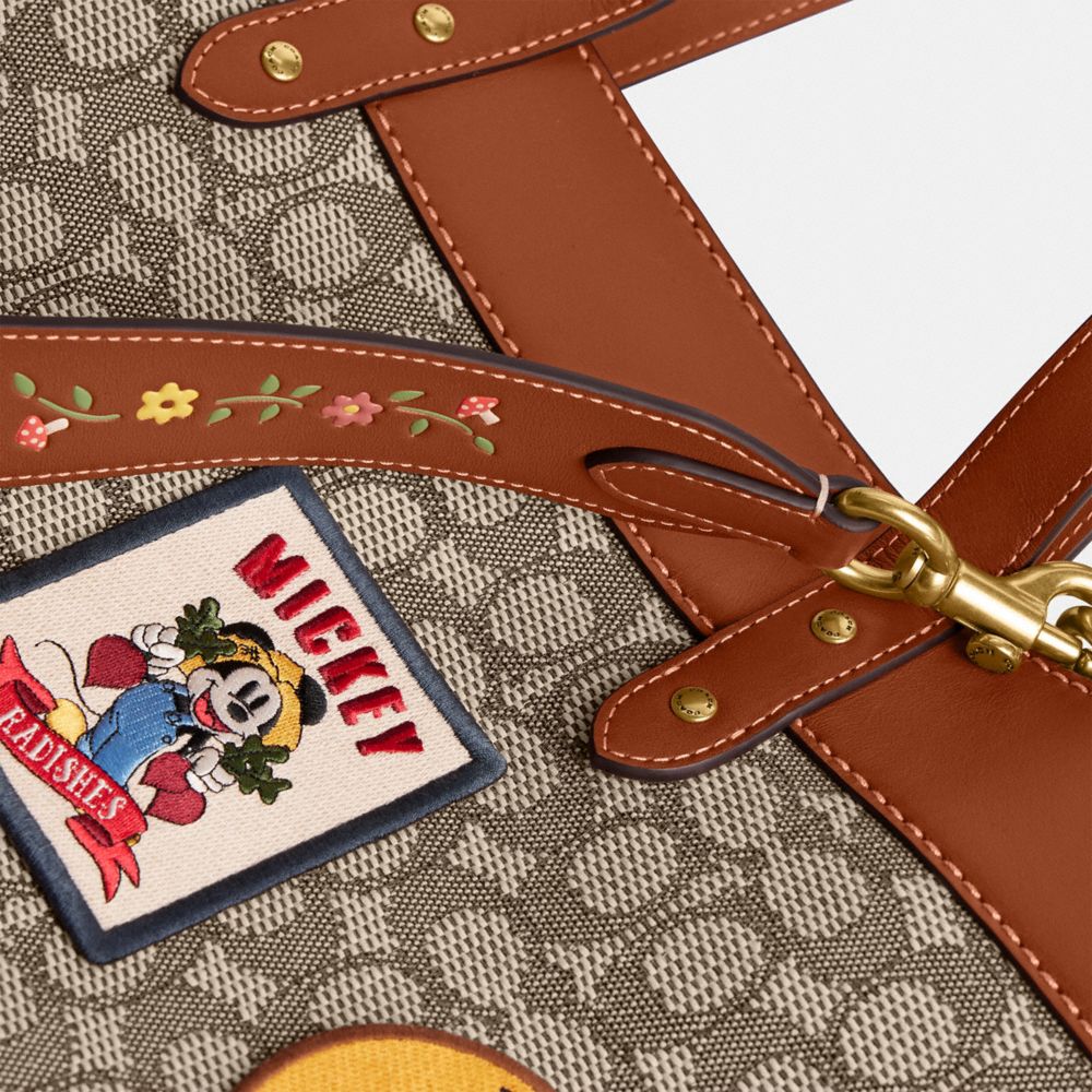 Louis Vuitton fabric with Mickey and Minnie Mouse pattern