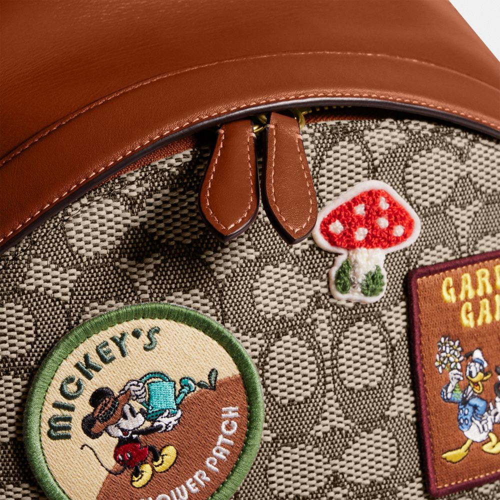 COACH®  Disney X Coach Card Case In Signature Textile Jacquard