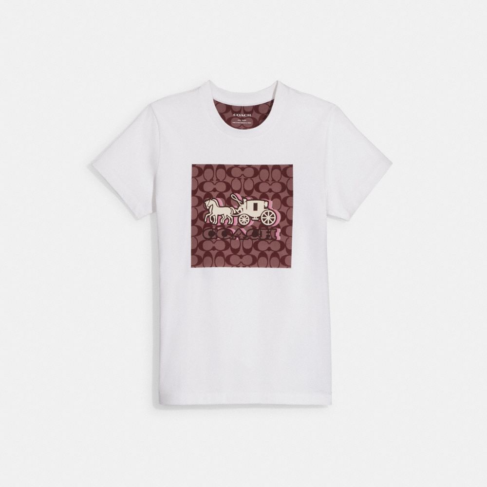 COACH®  Signature Horse And Carriage T Shirt In Organic Cotton