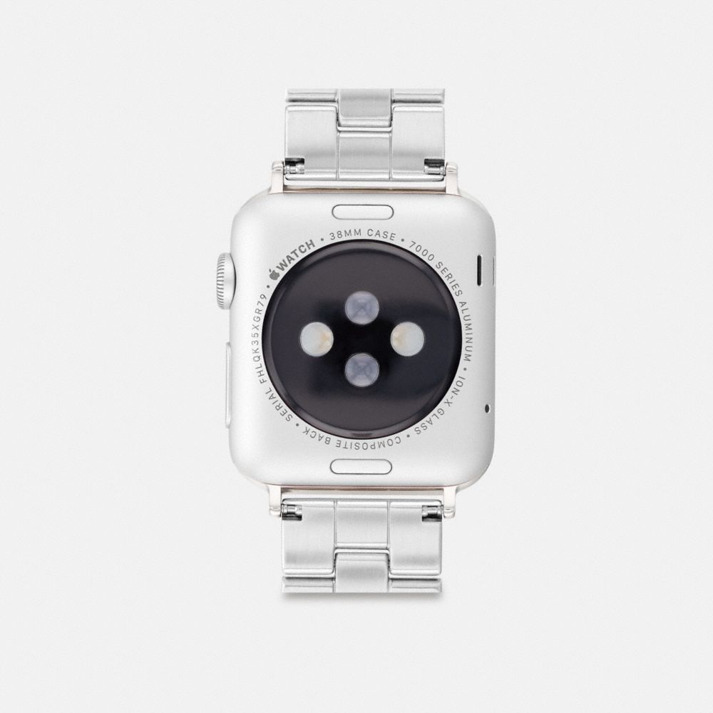 COACH®,APPLE WATCH® STRAP, 38MM, 40MM AND 41MM,Stainless Steel,Ombre,Back View