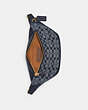COACH®,WARREN BELT BAG IN SIGNATURE CHAMBRAY,Medium,Brass/Denim,Inside View,Top View