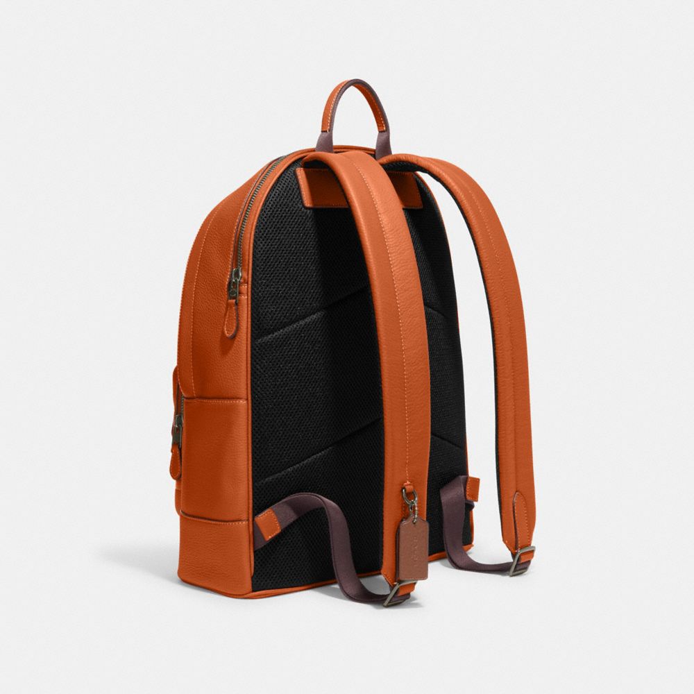 Bryant retro stripe outlet leather backpack