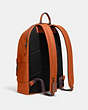 COACH®,WEST BACKPACK WITH COACH STRIPE,Leather,X-Large,Office,Black Antique Nickel/Canyon Multi,Angle View