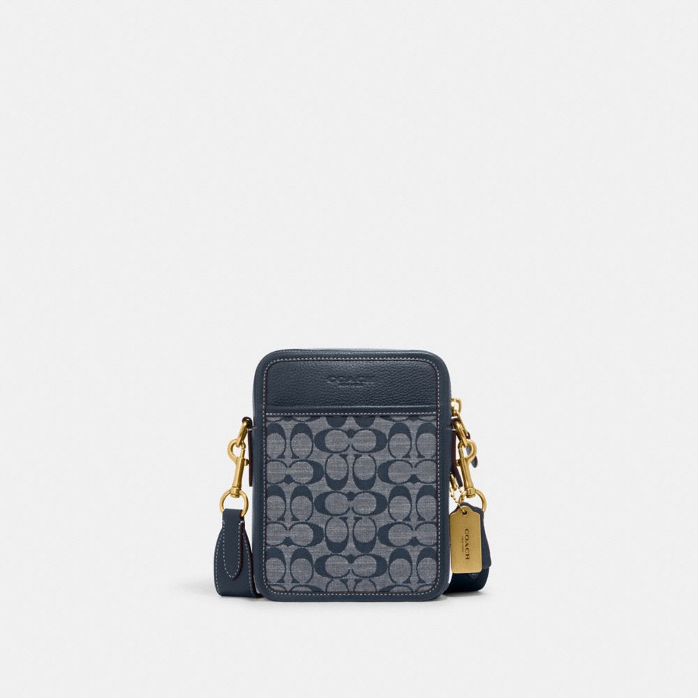 COACH®  Mini Camera Bag In Signature Chambray