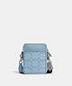 COACH®,SULLIVAN CROSSBODY IN SIGNATURE CHAMBRAY,Silver/Light Blue,Front View