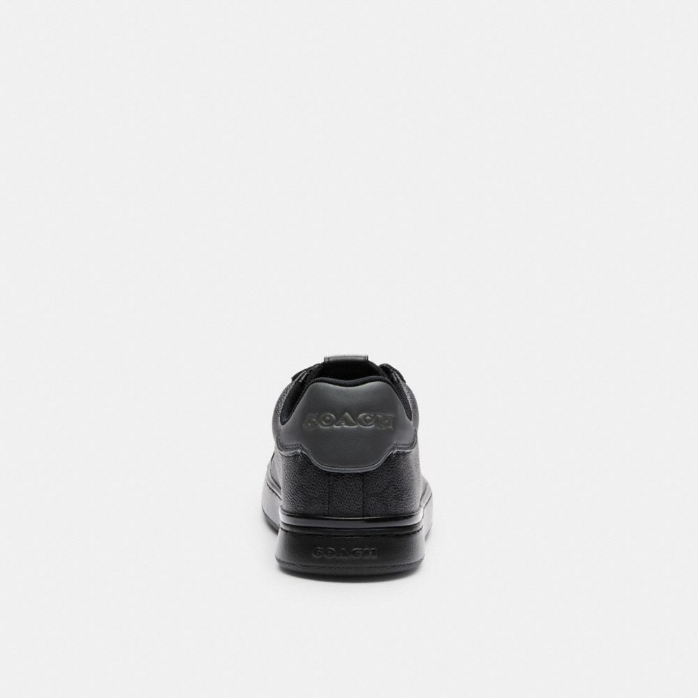 COACH®,Lowline Low Top Sneaker In Signature Canvas,Leather,Canvas,Rubber,Casual,Color Block,Flexible,Cushioned,Casual,Black,Alternate View