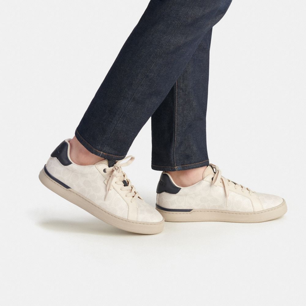 COACH® | Lowline Low Top Sneaker In Signature Canvas