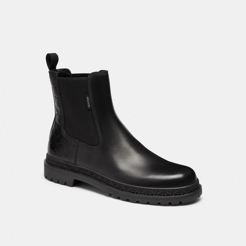 COACH®,Chelsea Boot With Signature Leather,,Front View