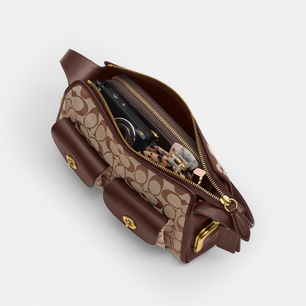 Turnlock Haversack Bag 27 In Signature Jacquard