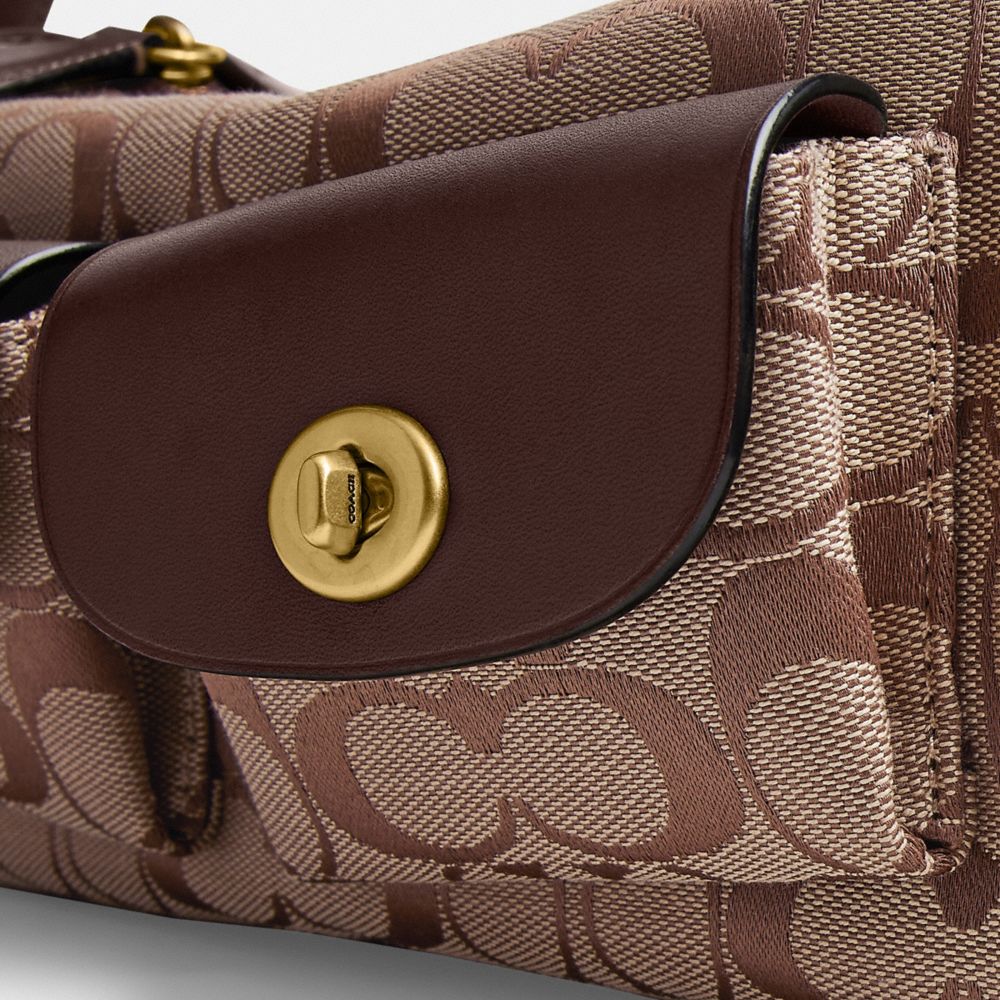 Turnlock Haversack Bag 27 In Signature Jacquard