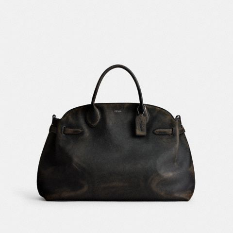 Мужская сумка Coach Soft Empire Carryall 48 In Loved Leather, цвет: Чёрный