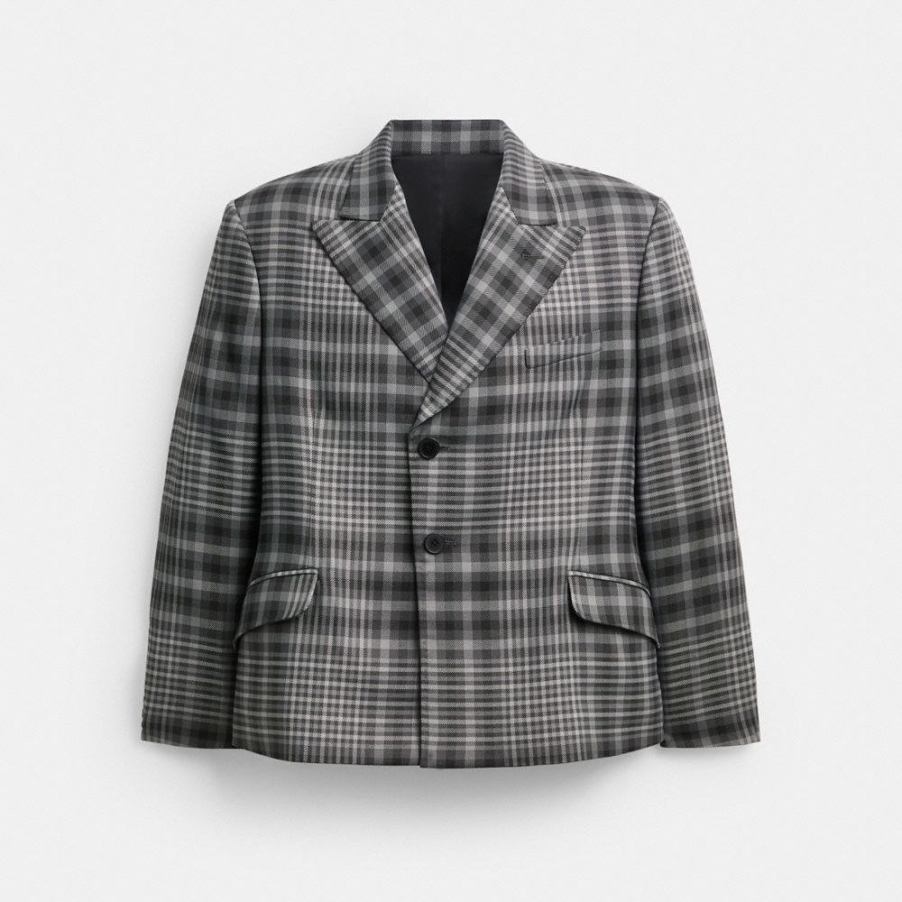 COACH®,Yarn Dye Blazer,,Front View