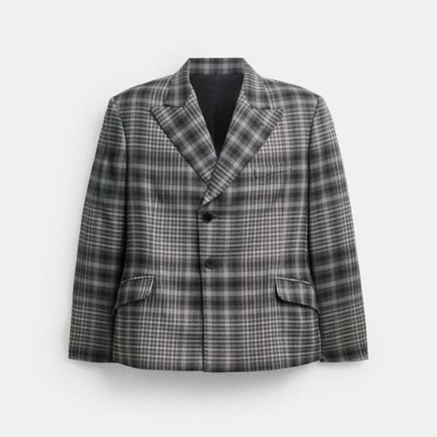 Мужской пиджак Coach Yarn Dye Blazer, цвет: Чёрный