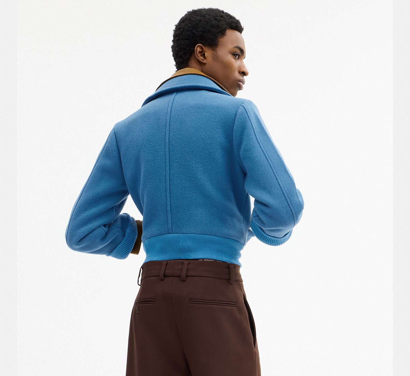 Мужская куртка Coach Wool Varsity, цвет: Синий — фото 3
