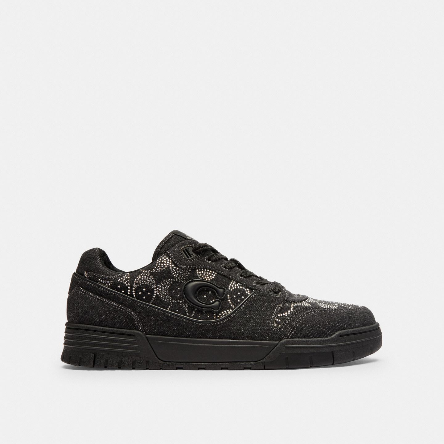 Женские кроссовки Coach Soho Sneaker With Crystal Signature, цвет: Чёрный — фото 2