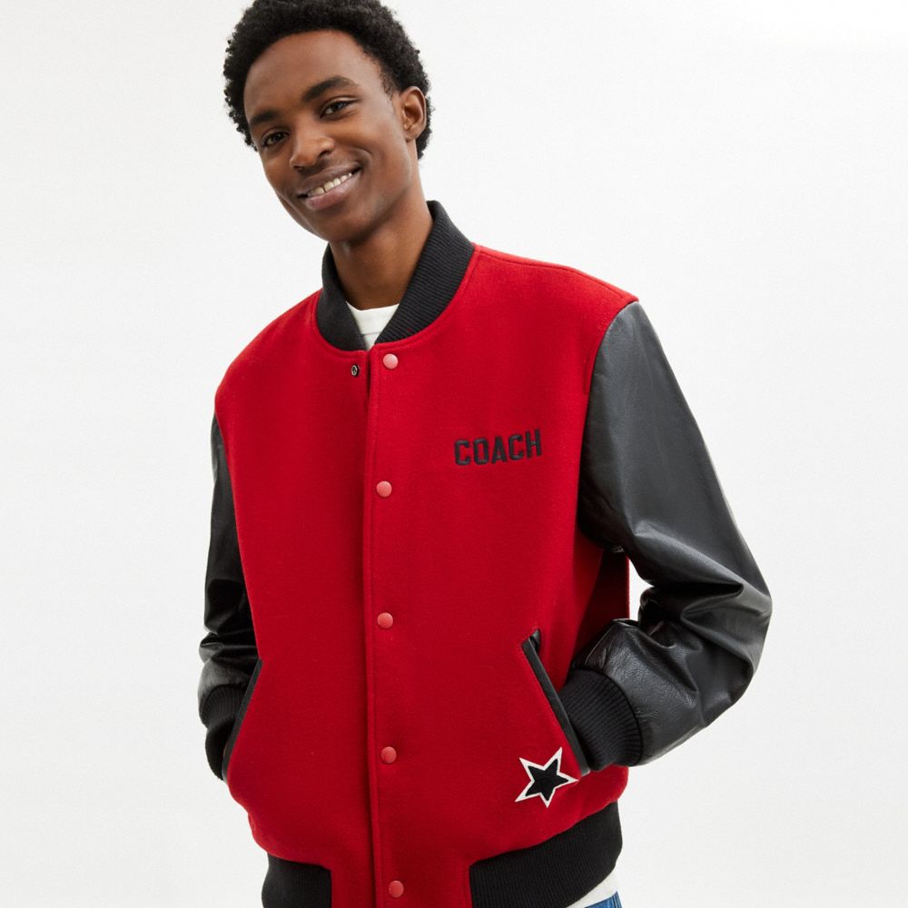 Wool Leather Varsity Jacket