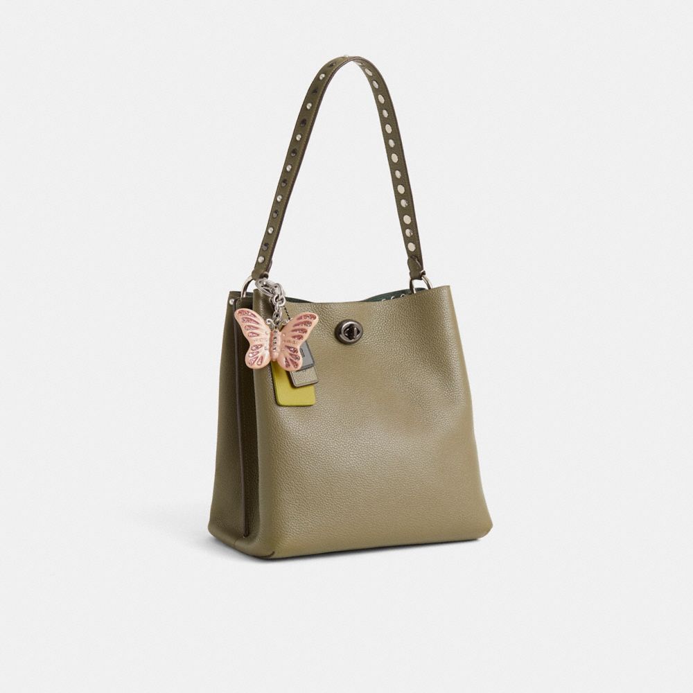 COACH®,Upcrafted Charlie Bucket Bag,Olive,Angle View