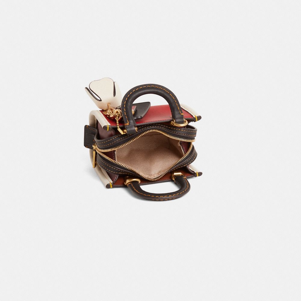 COACH®,Reloved Rogue Bag 12 In Colorblock,Red,Inside View,Top View