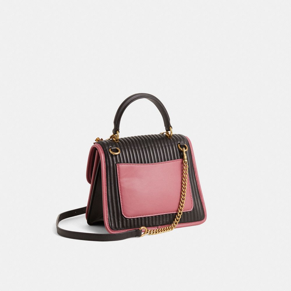COACH®,Reloved Parker Top Handle With Quilting,Black,Angle View
