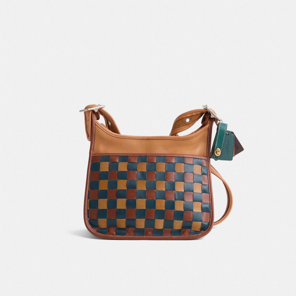 COACH®,Upcrafted Vintage Legacy Zip Bag,Multi Color,Front View