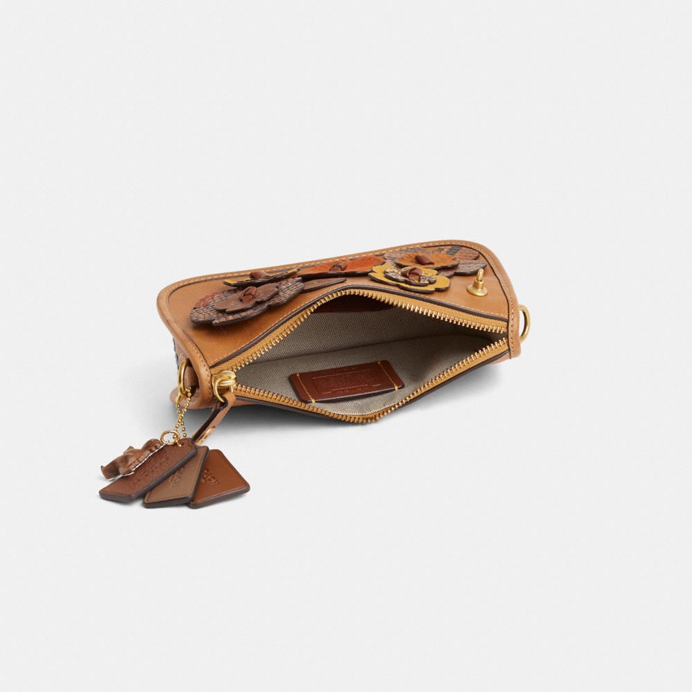 COACH®,Upcrafted Swinger Bag 20 In Original Natural Leather,Brown,Inside View,Top View