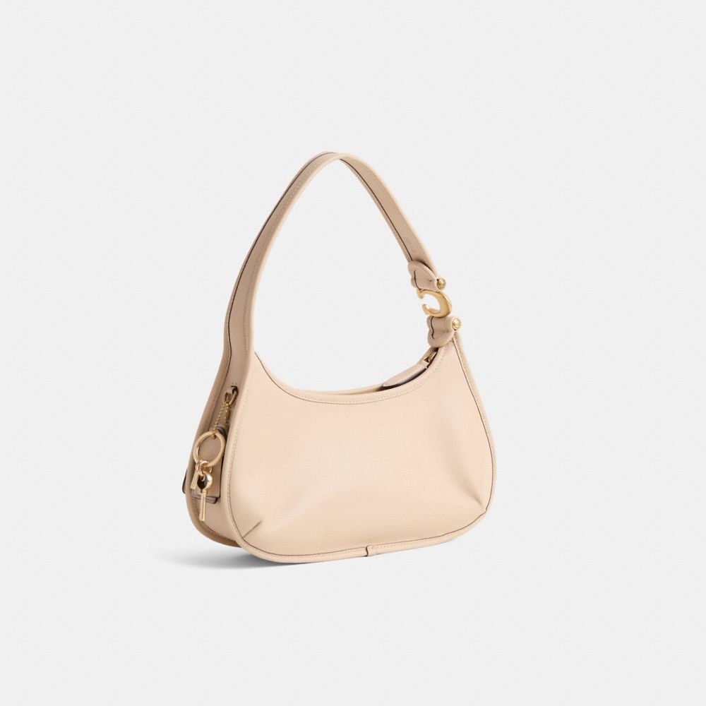 COACH®,Upcrafted Eve Shoulder Bag,Beige,Angle View