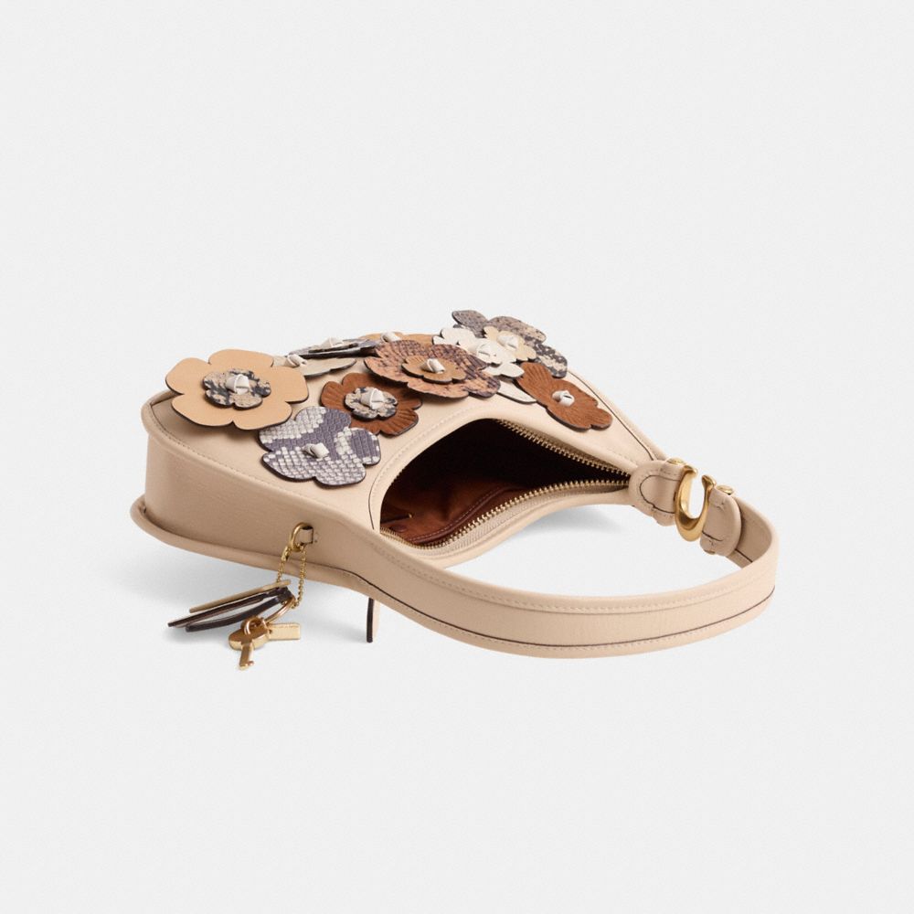 COACH®,Upcrafted Eve Shoulder Bag,Beige,Inside View,Top View