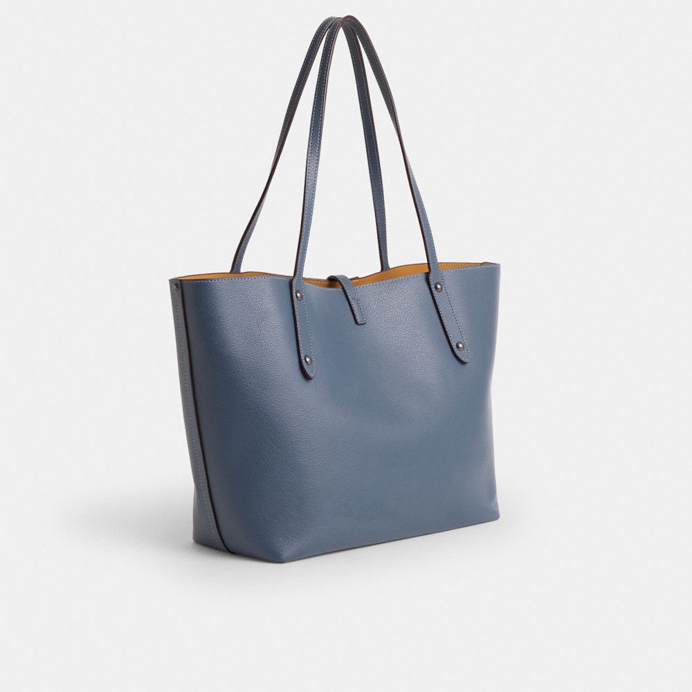 COACH®,Upcrafted Market Tote,Navy,Angle View