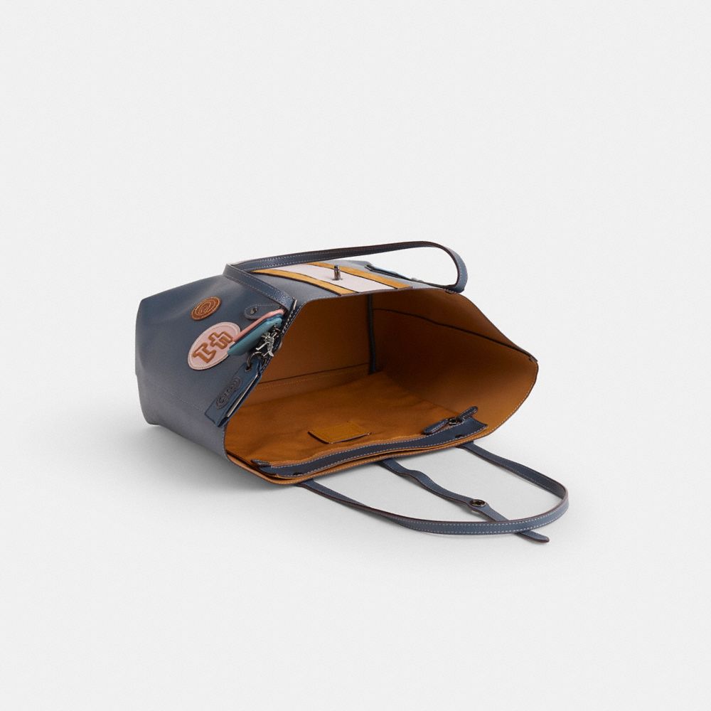 COACH®,Upcrafted Market Tote,Navy,Inside View,Top View