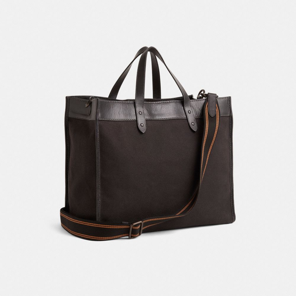 COACH®,Reloved Field Tote Bag 40,Black,Angle View